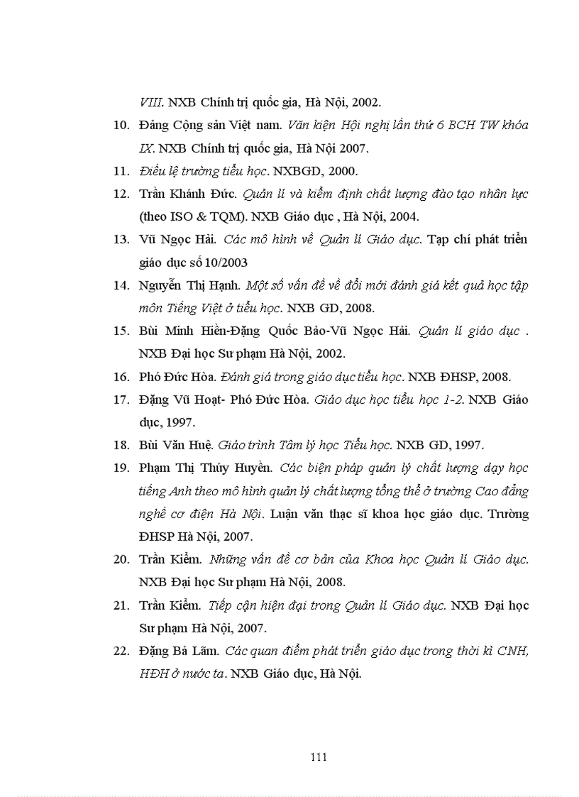 image for page Các biện pháp quản lý chất lượng học tập của học sinh tiểu học ở huyện Quảng Xương tỉnh Thanh Hóa theo mô hình quản lý chất lượng tổng thể TQM