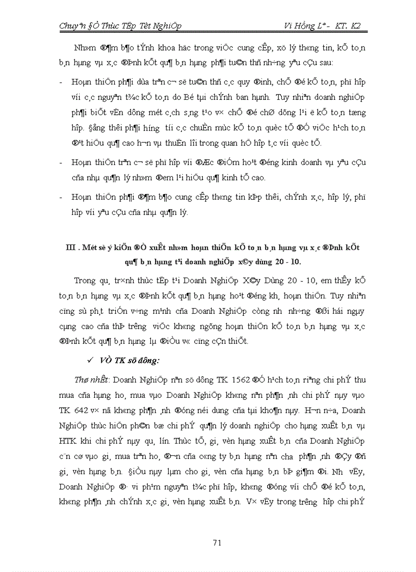 image for page Hoàn thiện kế toán bán hàng và xác định kết quả bán hàng tại Doanh Nghiệp Xây Dựng 20 10