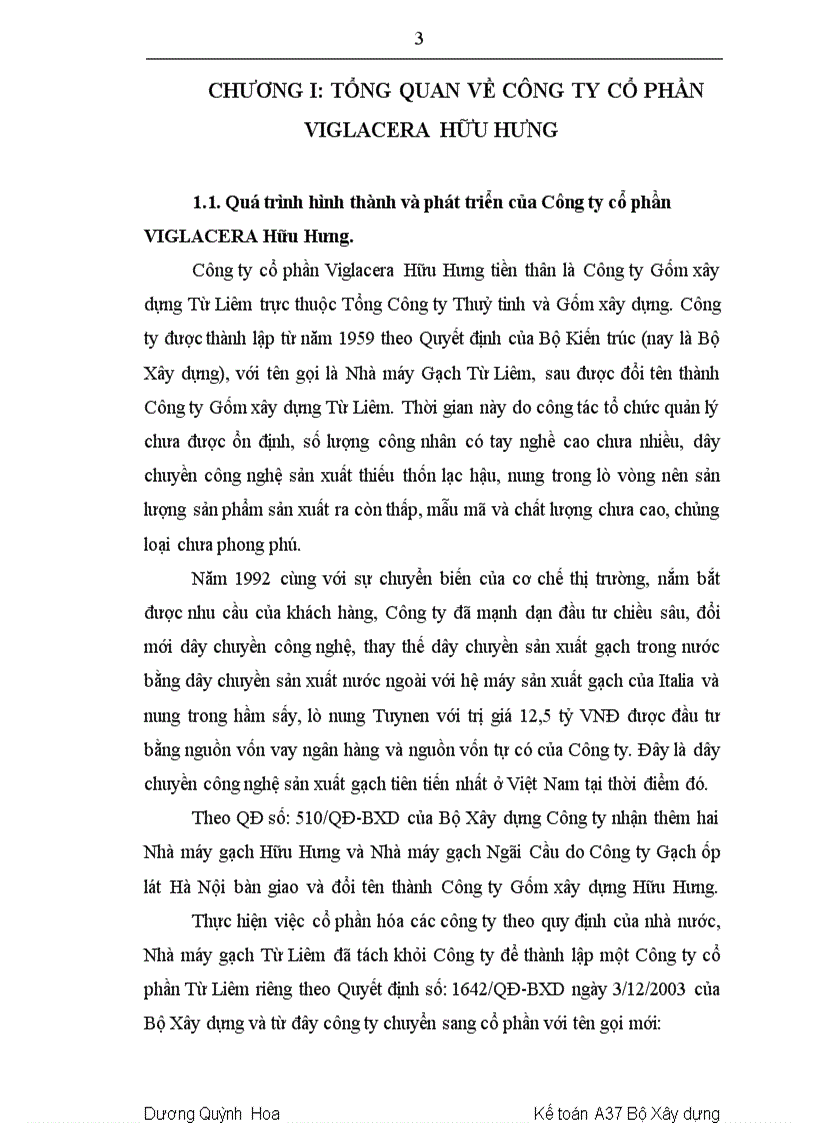 image for page Hoàn thiện kế toán nguyên vật liệu tại Công ty cổ phần Viglacera Hữu Hưng