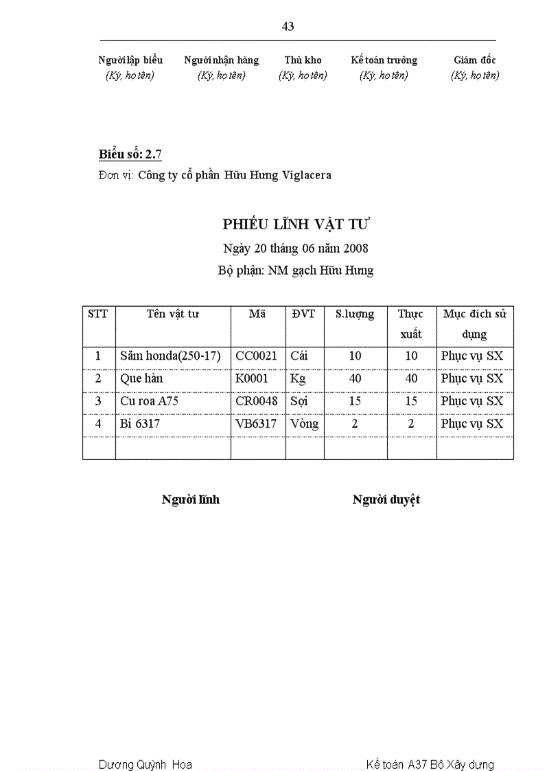 image for page Hoàn thiện kế toán nguyên vật liệu tại Công ty cổ phần Viglacera Hữu Hưng
