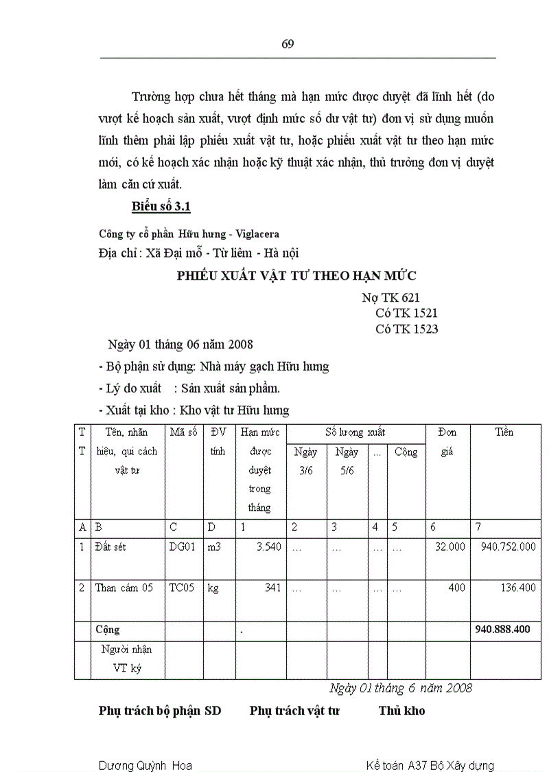 image for page Hoàn thiện kế toán nguyên vật liệu tại Công ty cổ phần Viglacera Hữu Hưng