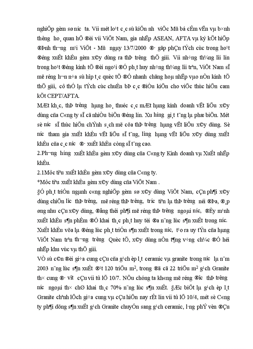 image for page Biện pháp thúc đẩy xuất khẩu mặt hàng gốm xây dựng của Công ty Kinh doanh và Xuất nhập khẩu thuộc Tổng công ty Thủy tinh và Gốm xây dựng Viglacera 1