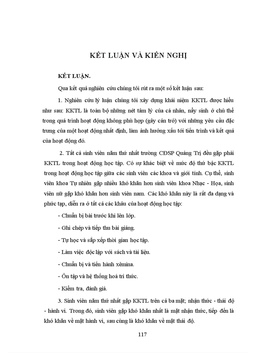 image for page Thực trạng khó khăn tâm lý trong hoạt động học tập của sinh viên năm thứ nhất