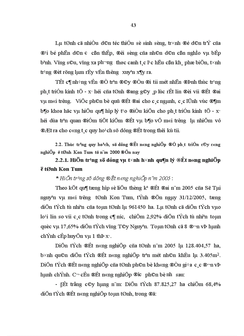image for page Phương hướng và giải pháp chủ yếu nhằm quy hoạch sử dụng đất nông nghiệp để phát triển cây công nghiệp ở tỉnh Kon Tum đến năm 2010