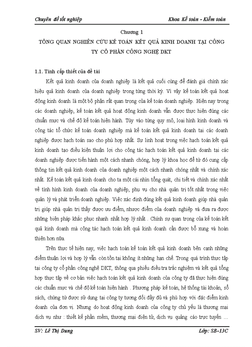 Kế toán kết quả hoạt động kinh doanh tại công ty cổ phần công nghệ DKT thực trạng và giải pháp 1