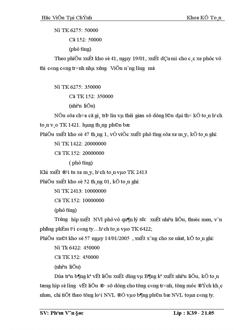 image for page Tổ chức công tác kế toán nguyên vật liệu tại công ty Cơ giới và xây lắp số 13