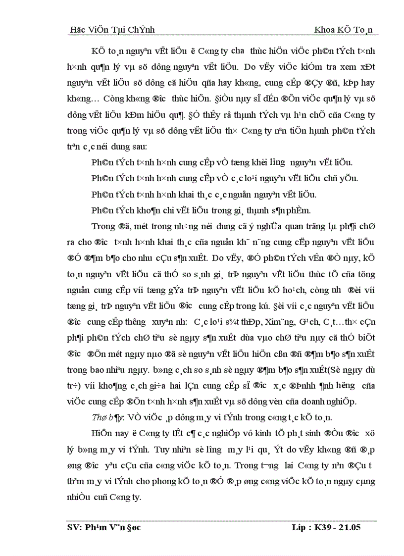 image for page Tổ chức công tác kế toán nguyên vật liệu tại công ty Cơ giới và xây lắp số 13