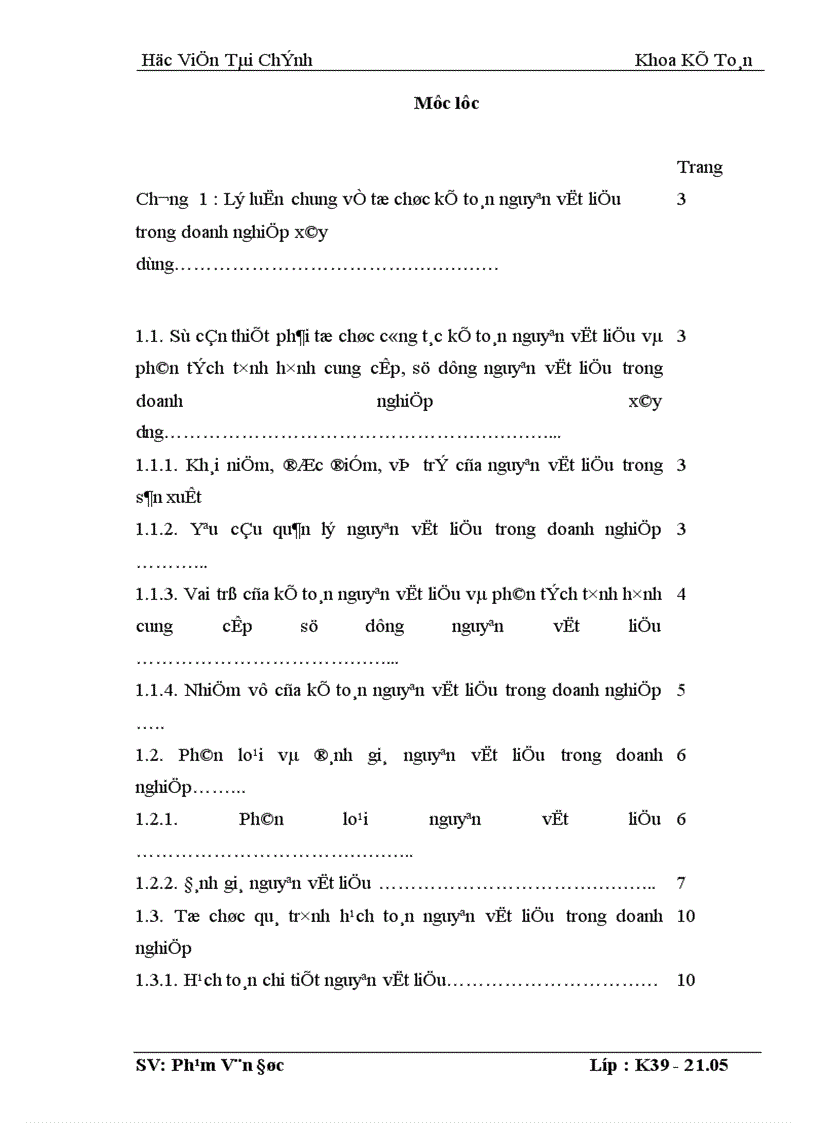 image for page Tổ chức công tác kế toán nguyên vật liệu tại công ty Cơ giới và xây lắp số 13