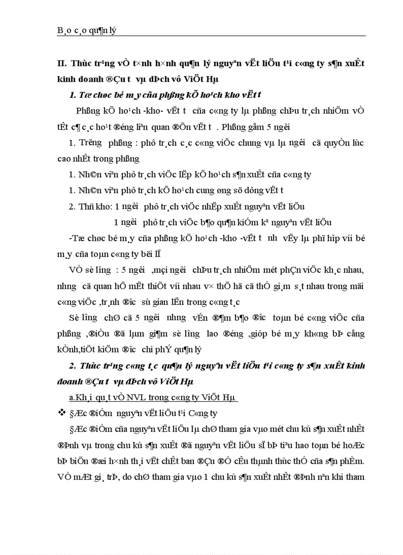 image for page Hoàn thiện công tác quản lý NVL tại công ty SXKD đầu tư và dịch vụ Việt Hà 1