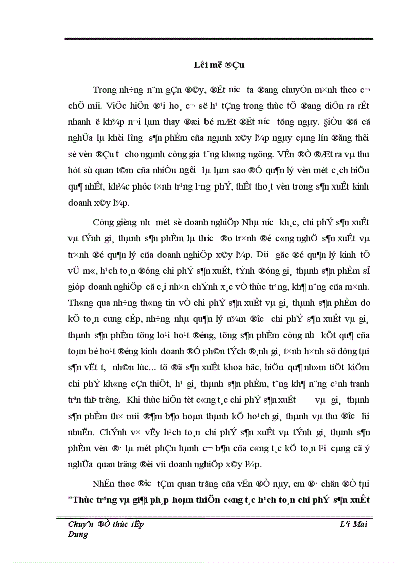 image for page Thực trạng và giải pháp hoàn thiện công tác hạch toán chi phí sản xuất và tính giá thành sản phẩm tại Công ty xây lắp Hà Nam 1
