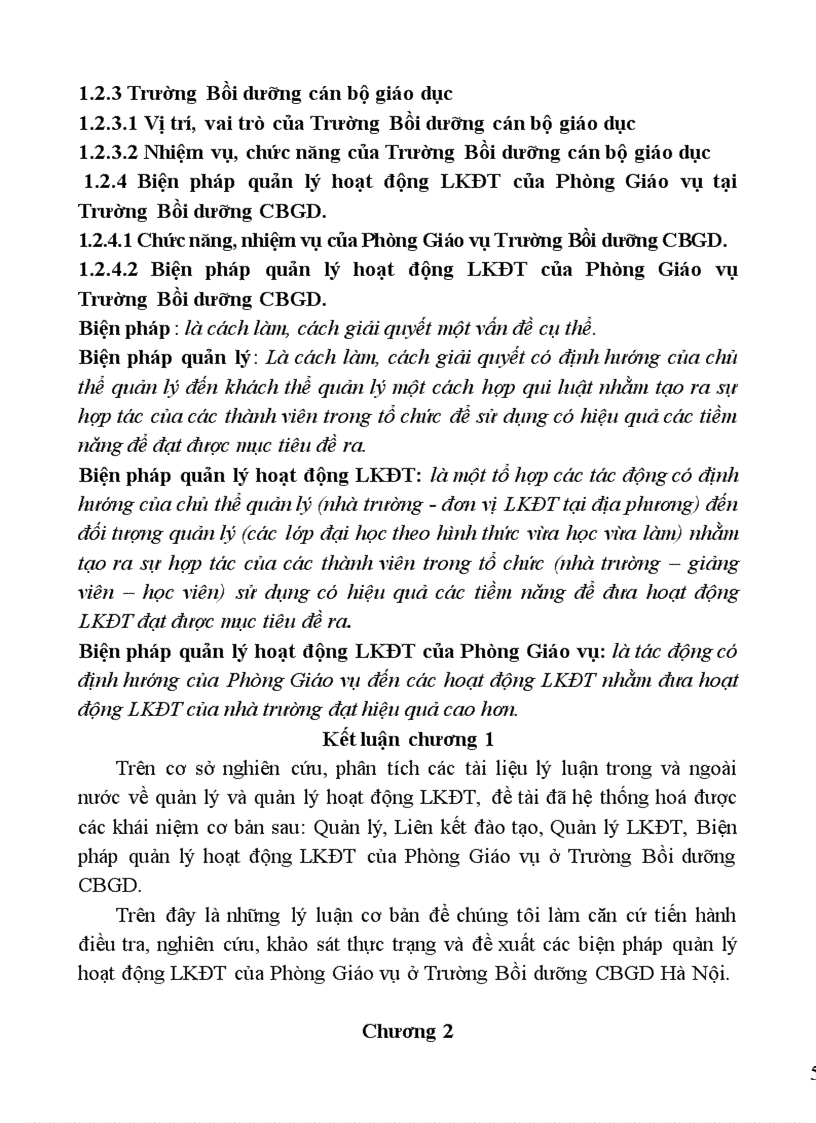 image for page Biện pháp quản lý hoạt động liên kết đào tạo tại Trường Bồi dưỡng cán bộ giáo dục Hà Nội 1