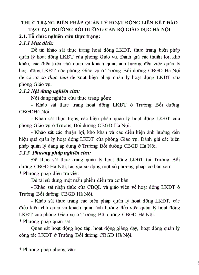 image for page Biện pháp quản lý hoạt động liên kết đào tạo tại Trường Bồi dưỡng cán bộ giáo dục Hà Nội 1