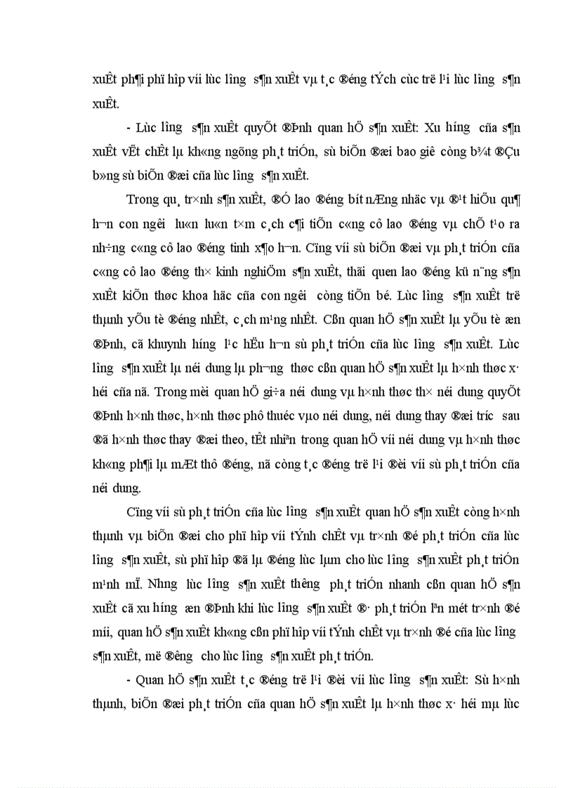 image for page Quy luật quan hệ sản xuất và lực lượng sản xuất và vận dụng quy luật trong quá trình CNH HĐH ở nước ta 1