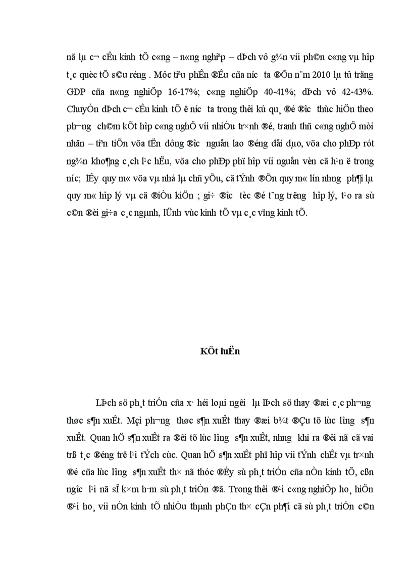 image for page Quy luật quan hệ sản xuất và lực lượng sản xuất và vận dụng quy luật trong quá trình CNH HĐH ở nước ta 1