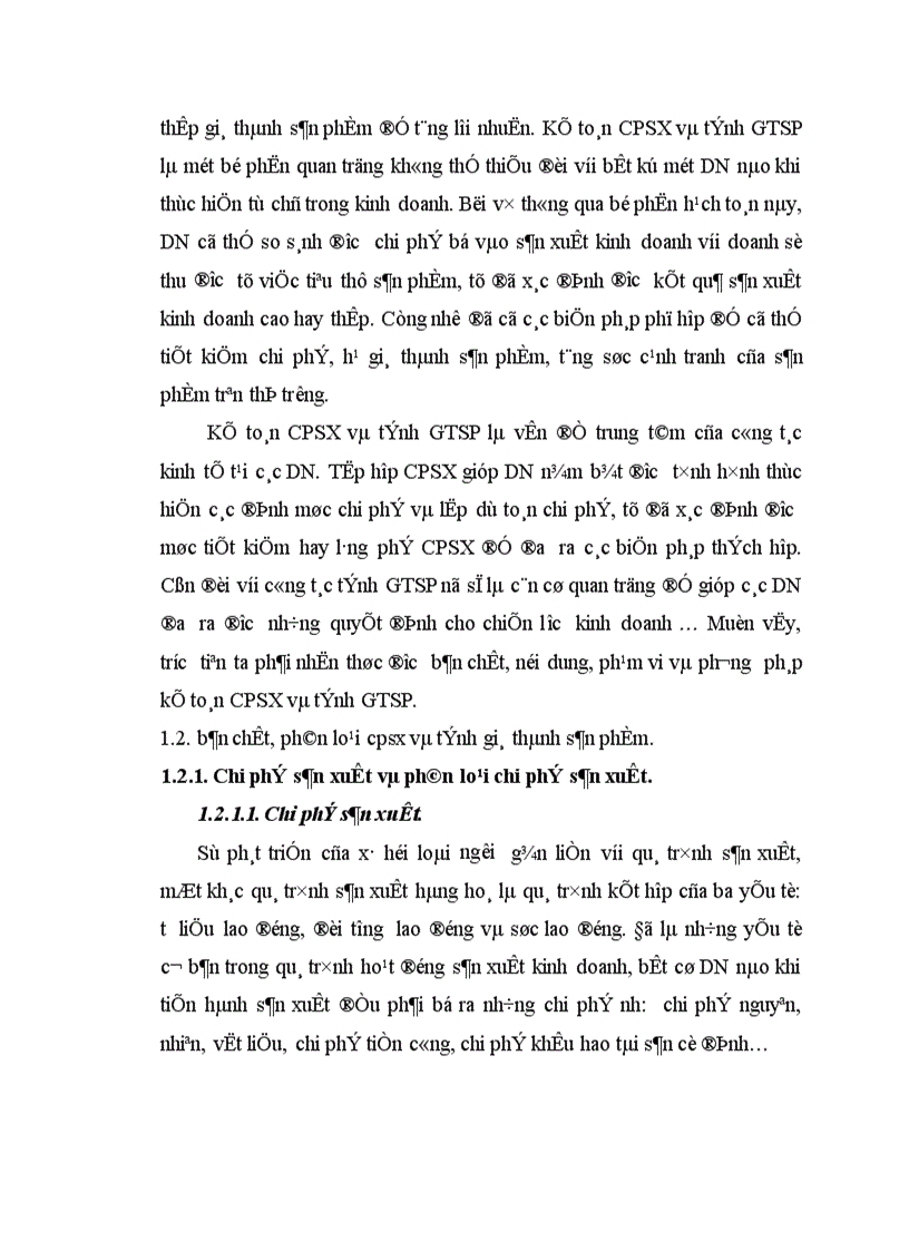 image for page Tổ chức kế toán CPSX và tính GTSP 1