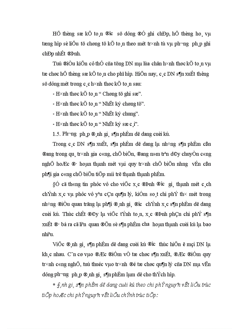 image for page Tổ chức kế toán CPSX và tính GTSP 1