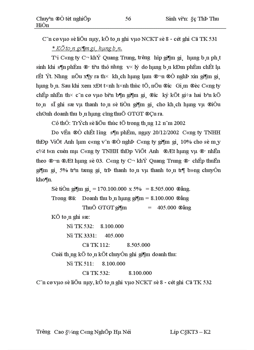 image for page Tổ chức công tác kế toán thành phẩm và tiêu thụ thành phẩm tại Công ty Cơ Khí Quang Trung 1