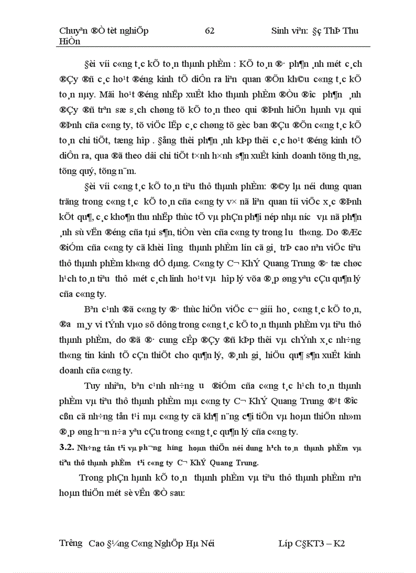 image for page Tổ chức công tác kế toán thành phẩm và tiêu thụ thành phẩm tại Công ty Cơ Khí Quang Trung 1