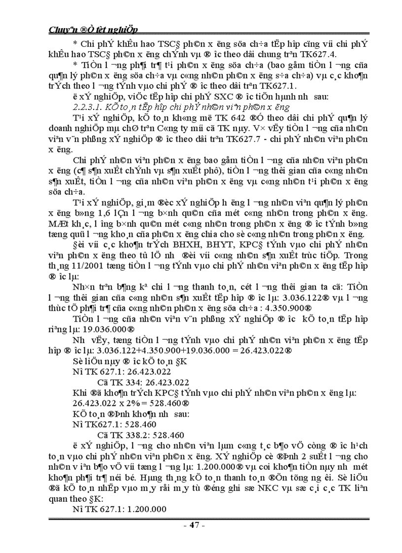 image for page Tập hợp chi phí sản xuất và phân tích chi phí sản xuất 1