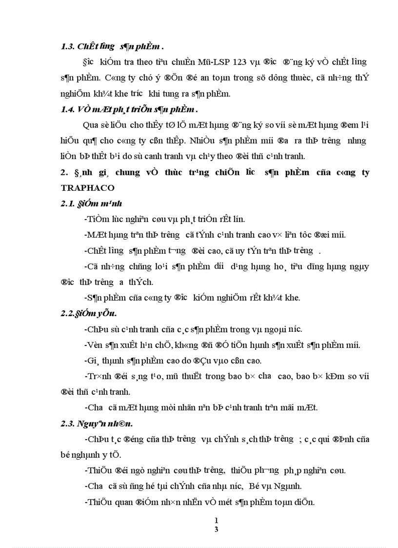 image for page Phân tích và hoàn thiện chiến lược sản phẩm của công ty TRAPHACO 1