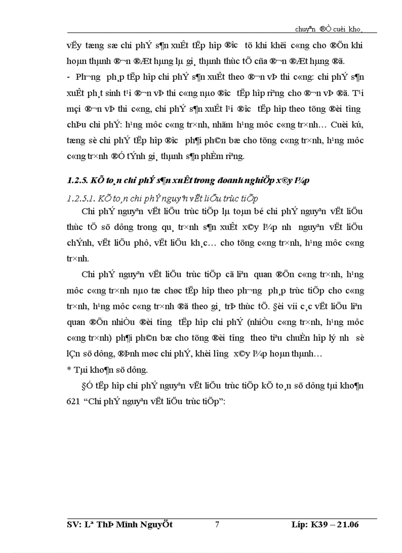 image for page Phương hướng hoàn thiện công tác kế toán chi phí và tính giá thành sản phẩm xây lắp tại công ty cổ phần xây dựng số 1