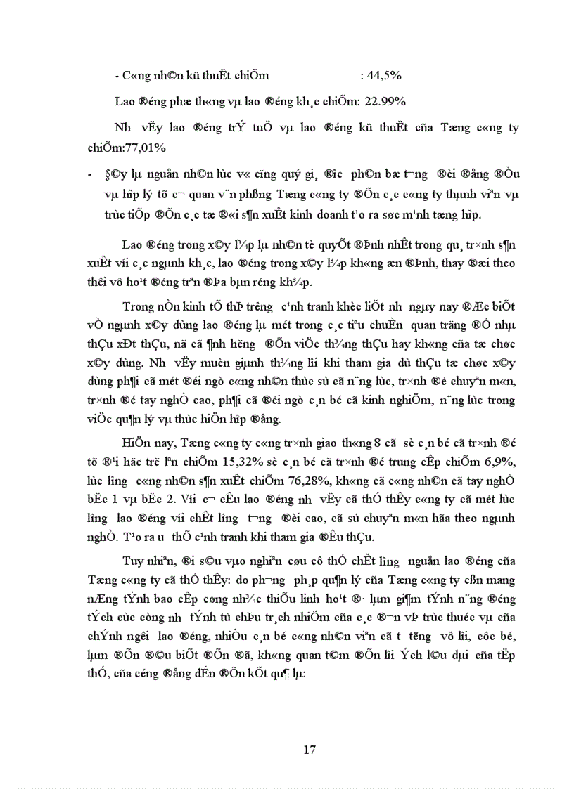 image for page Chất lượng nhân lực của Tổng công ty xay dựng công trình giao thông 8 Nguyên nhân và hướng biện pháp nâng cao 1