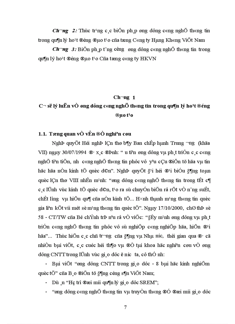 image for page Biện pháp ứng dụng công nghệ thông tin vào quản lý hoạt động đào tạo của Tổng công ty HKVN 1