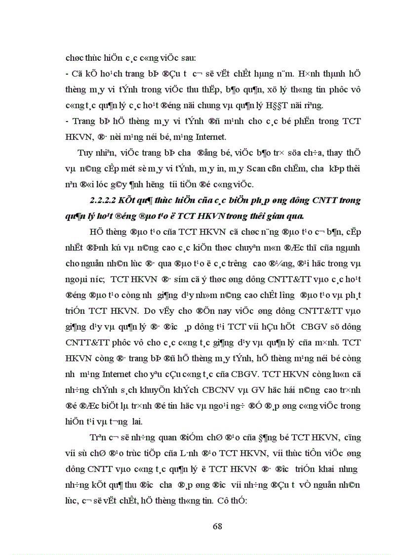 image for page Biện pháp ứng dụng công nghệ thông tin vào quản lý hoạt động đào tạo của Tổng công ty HKVN 1