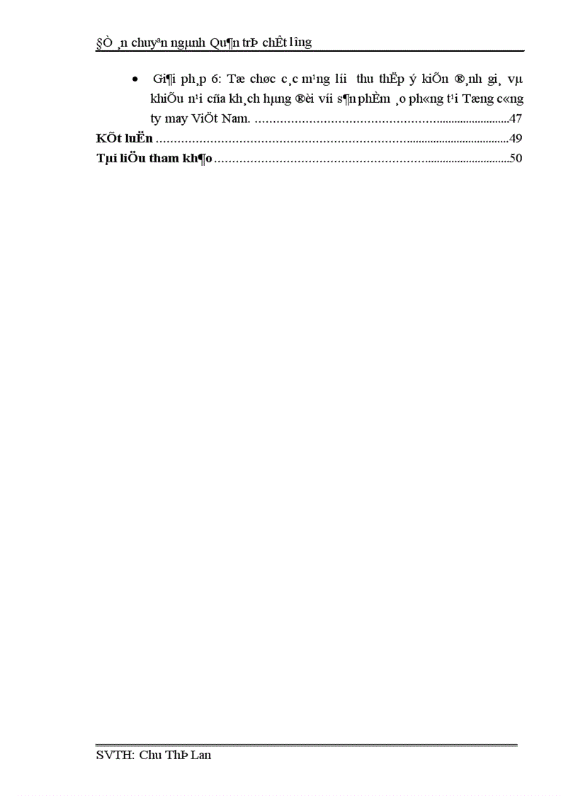 image for page Nghiên cứu khảo sát tình hình chất lượng sản phẩm áo phông tại Tổng công ty may Việt Nam 1