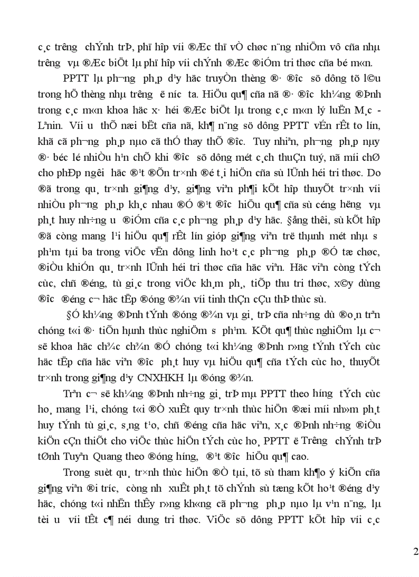 image for page Tích cực hóa phương pháp thuyết trình trong dạy học môn Chủ nghĩa xã hội khoa học ở Trường Chính trị tỉnh Tuyên Quang 1