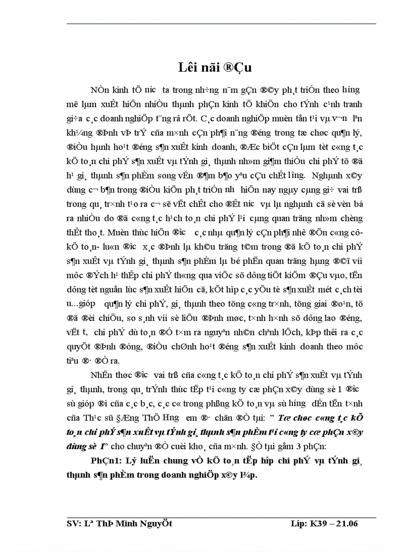 image for page Tổ chức công tác kế toán chi phí sản xuất và tính giá thành sản phẩm tại công ty cổ phần xây dựng số 1