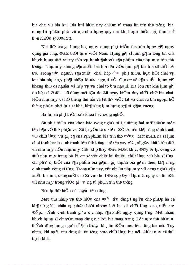 image for page Một vài giải pháp ứng dụng Marketing Mix vào hoạt động phát triển thị trường tiêu thụ sản phẩm HALIDA của nhà máy bia Đông Nam á 1