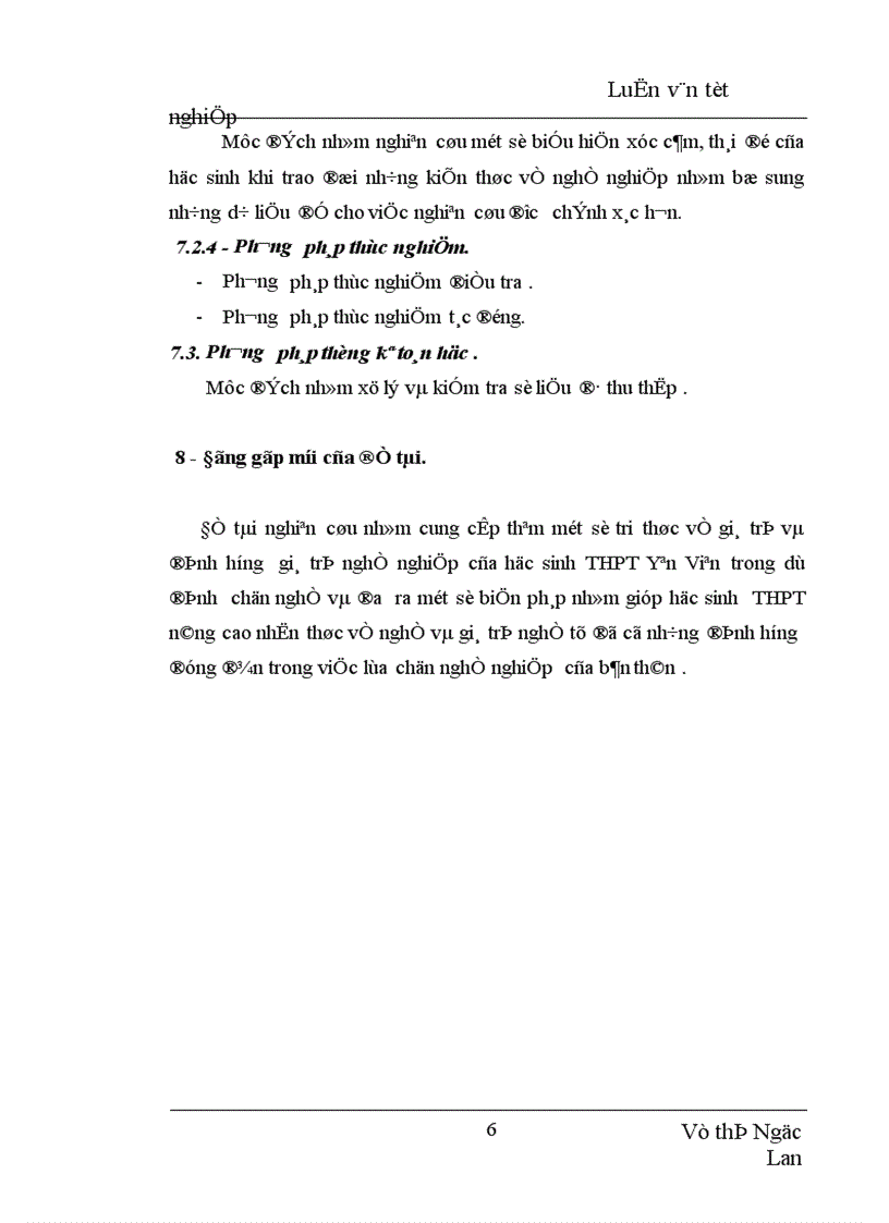 image for page Định hướng giá trị nghề nghiệp trong dự định chọn nghề của học sinh THPT Yên Viên
