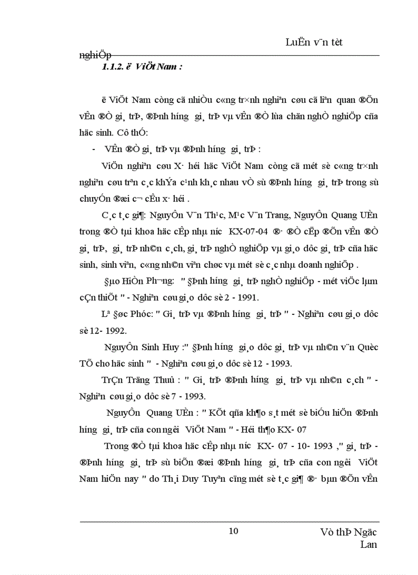 image for page Định hướng giá trị nghề nghiệp trong dự định chọn nghề của học sinh THPT Yên Viên