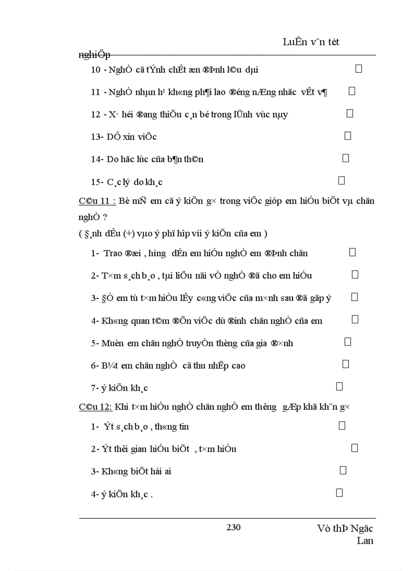 image for page Định hướng giá trị nghề nghiệp trong dự định chọn nghề của học sinh THPT Yên Viên