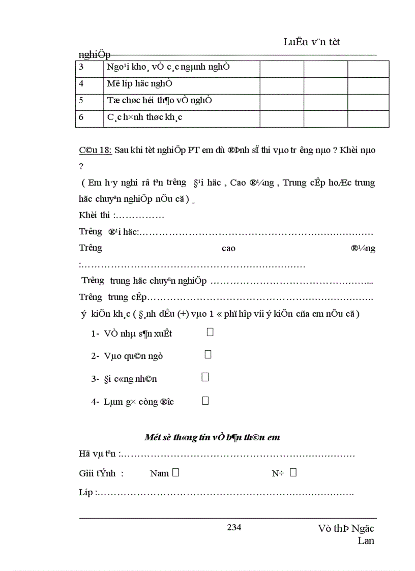 image for page Định hướng giá trị nghề nghiệp trong dự định chọn nghề của học sinh THPT Yên Viên