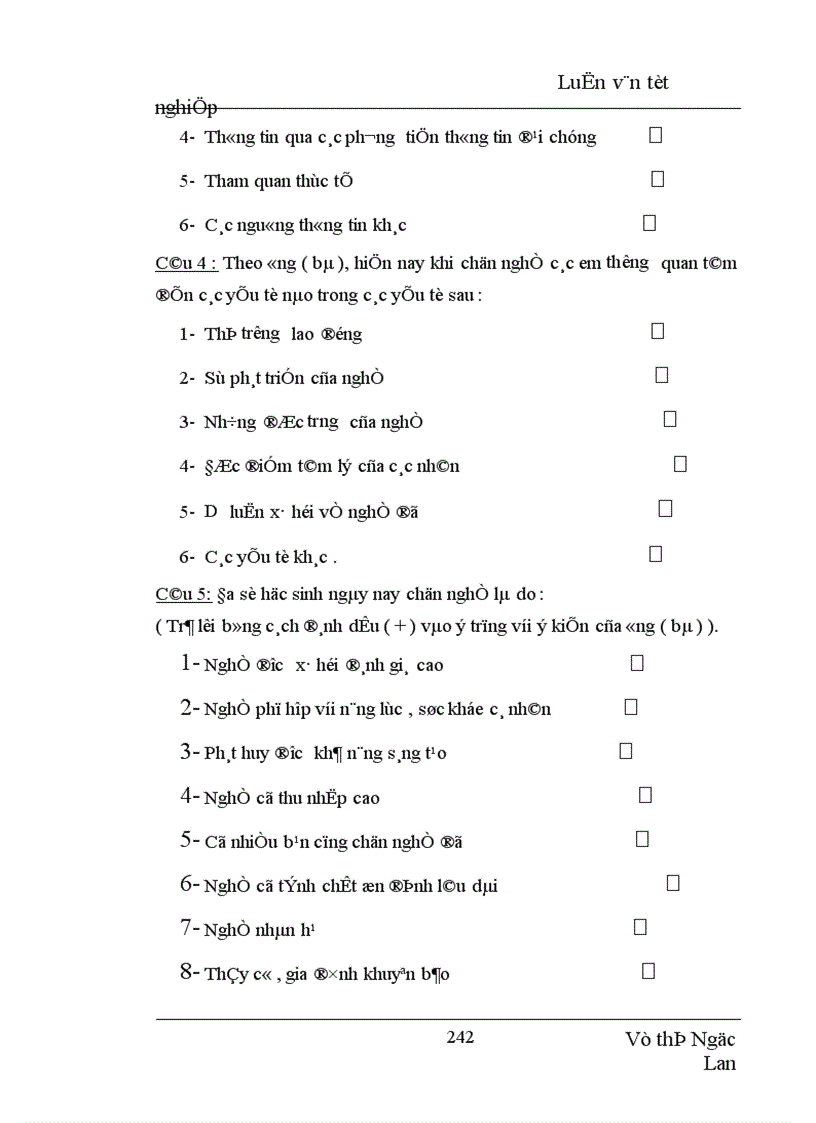 image for page Định hướng giá trị nghề nghiệp trong dự định chọn nghề của học sinh THPT Yên Viên