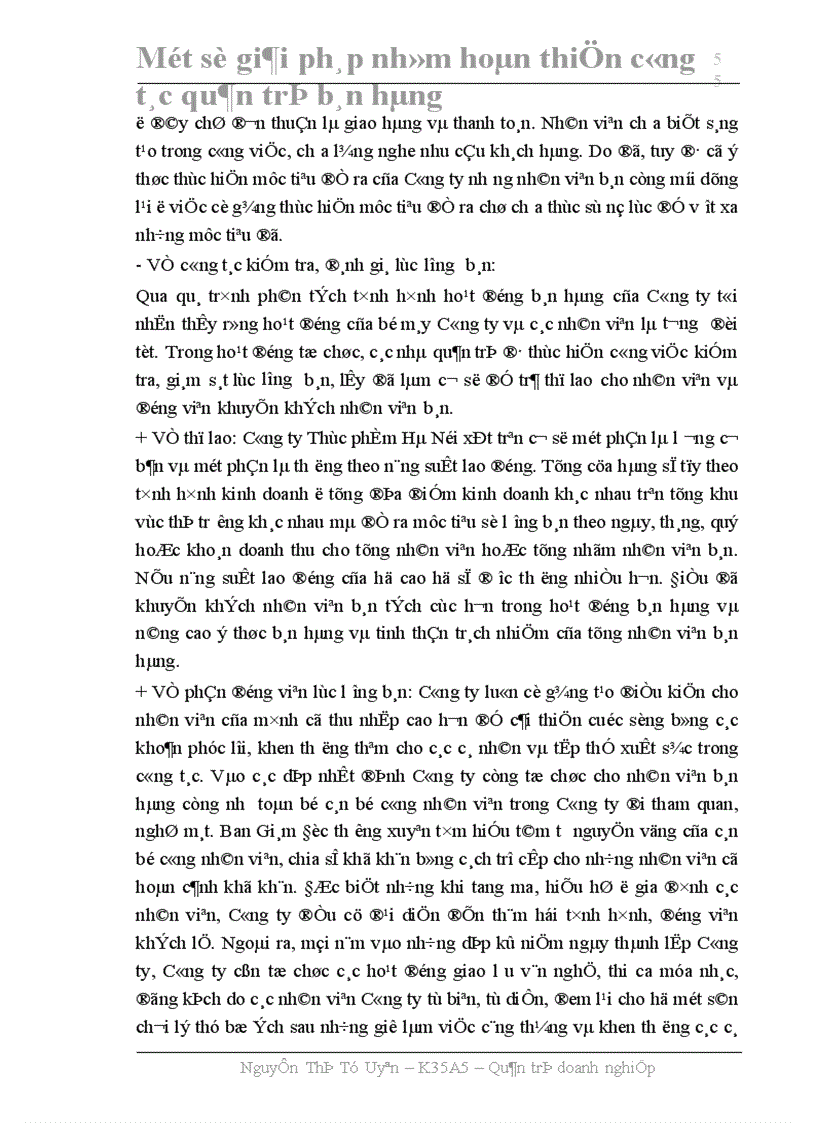 image for page Một số giải pháp nhằm hoàn thiện công tác quản trị bán hàng ở Công ty Thực phẩm Hà Nội 1