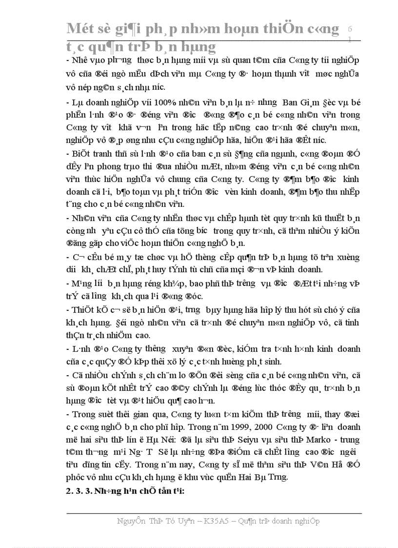 image for page Một số giải pháp nhằm hoàn thiện công tác quản trị bán hàng ở Công ty Thực phẩm Hà Nội 1