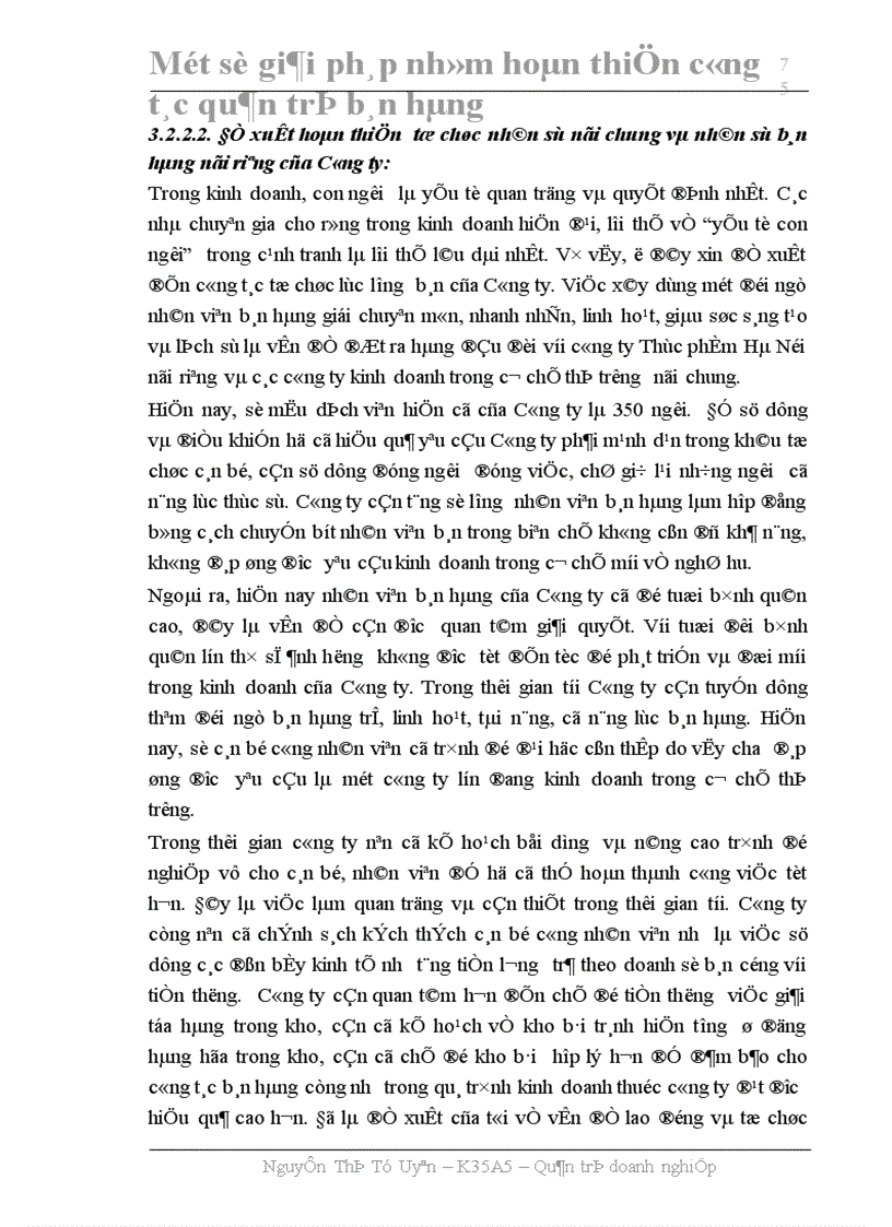 image for page Một số giải pháp nhằm hoàn thiện công tác quản trị bán hàng ở Công ty Thực phẩm Hà Nội 1