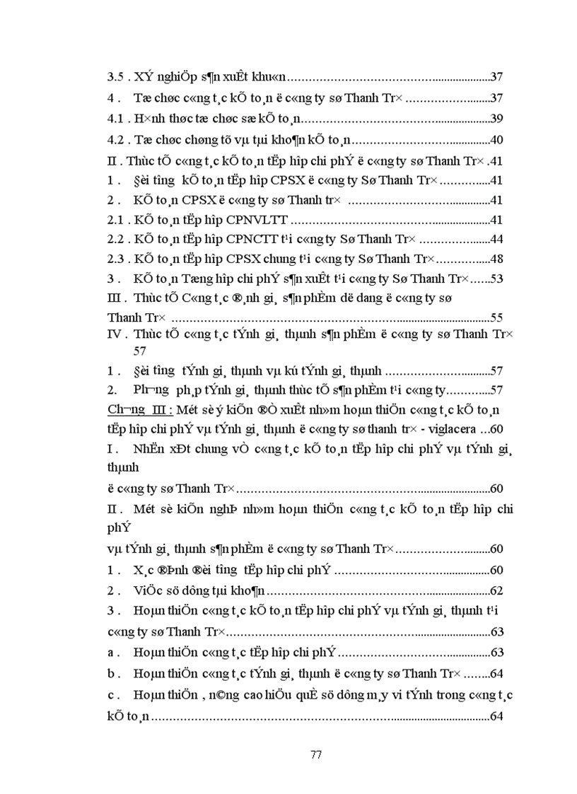 image for page Tổ chức kế toán chi phí sản xuất và tính giá thành sản phẩm ở Công ty sứ Thanh Trì VIGLACERA 1