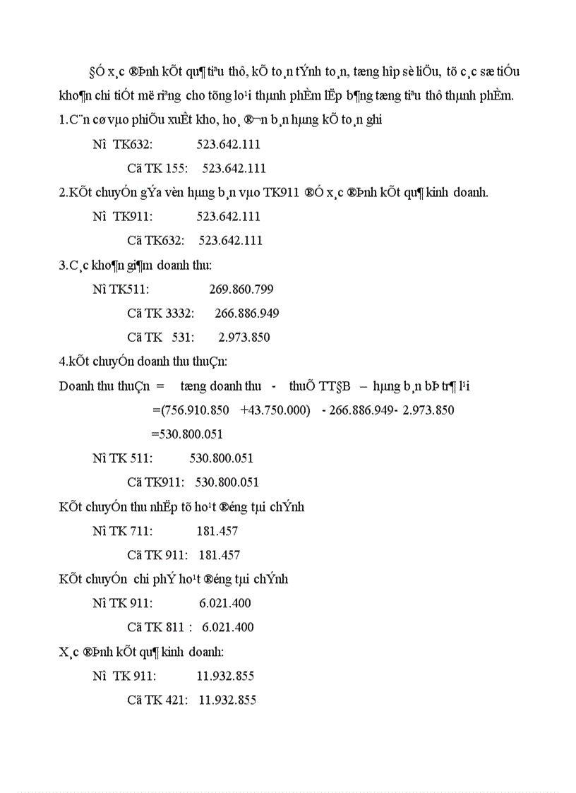 image for page Tổ chức hạch toán thành phẩm tiêu thụ thành phẩm ở công ty rau quả việt nam 1