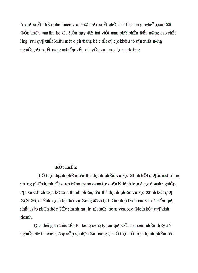 image for page Tổ chức hạch toán thành phẩm tiêu thụ thành phẩm ở công ty rau quả việt nam 1