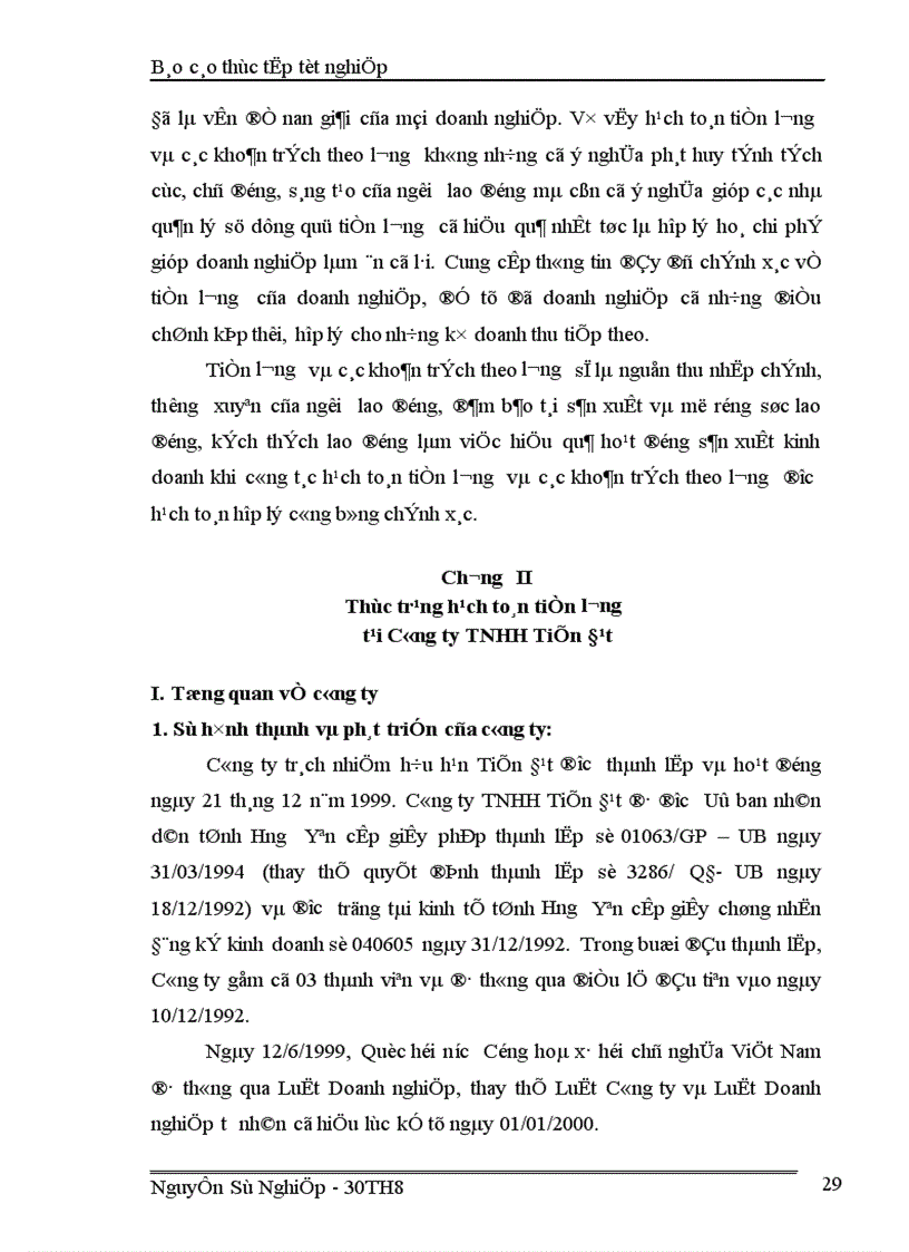 image for page Hạch toán tiền lương và các khoản trích theo lương tại Công ty TNHH Tiến Đạt 1