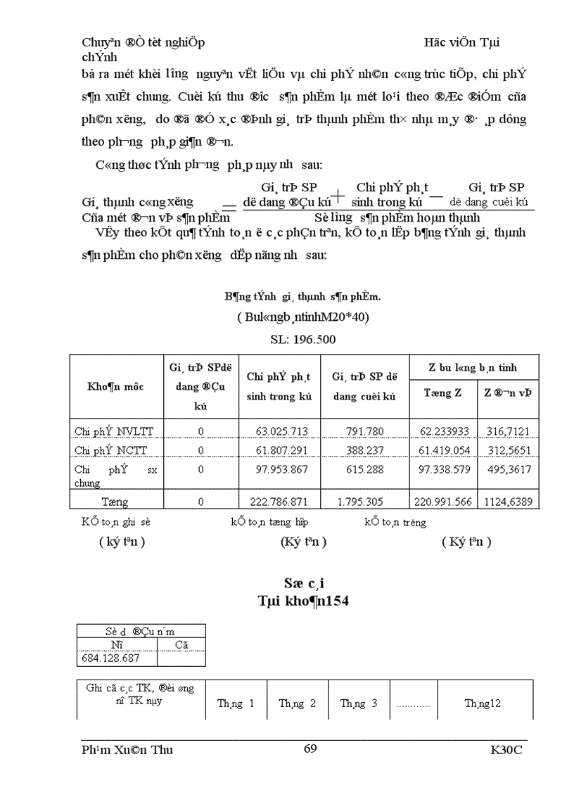 image for page Tập hợp chi phí sản xuất và tính giá thành sản phẩm của công ty quy chế Từ Sơn 1