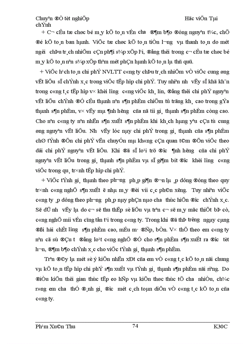 image for page Tập hợp chi phí sản xuất và tính giá thành sản phẩm của công ty quy chế Từ Sơn 1