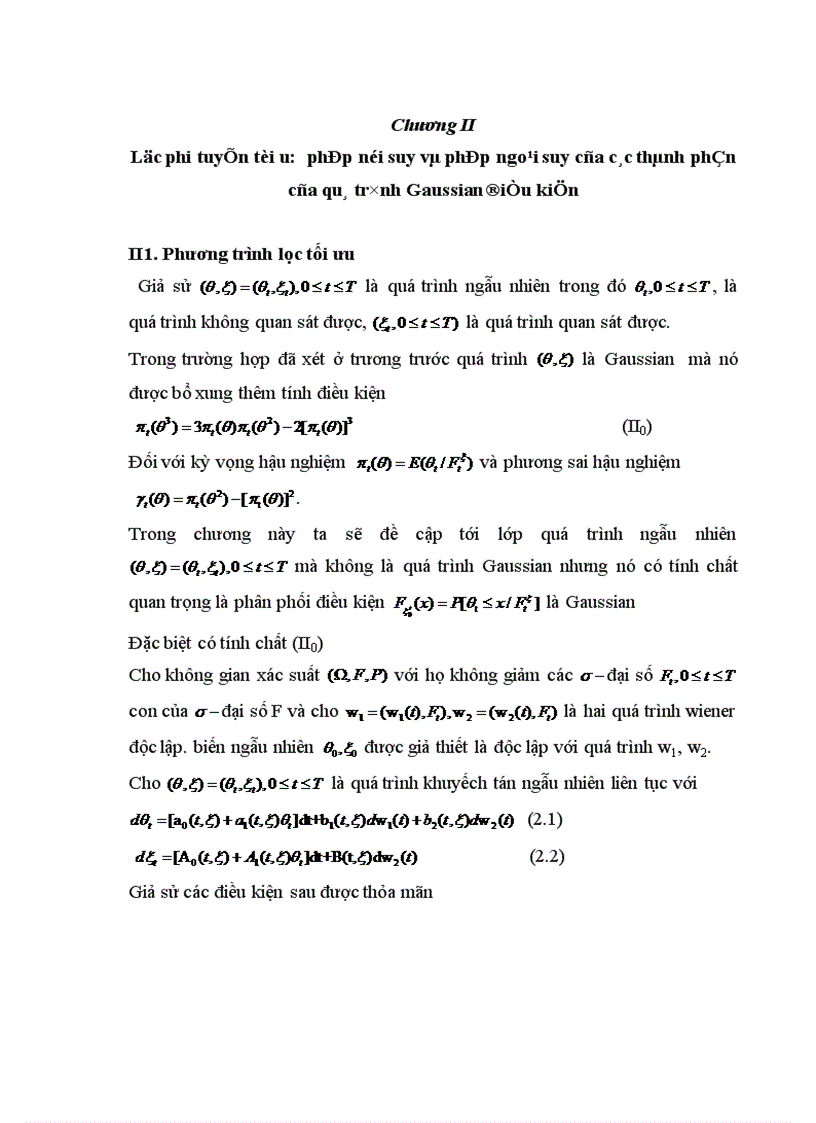 image for page lý thuyết lọc tối ưu đối với quá trình Gaussian điều kiện và áp dụng của nó vào các bài toán thống kê và các bài toán điều khiển tối ưu với thời gian rời rạc và các bài toán điều khiển tối ưu với thời gian liên tục