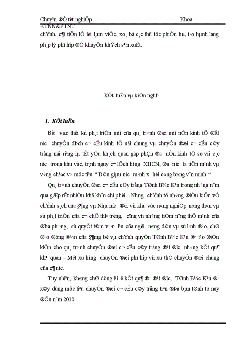 image for page Thực trạng và những giải pháp chủ yếu chuyển đổi cơ cấu cây trồng tỉnh Bắc Kạn 1