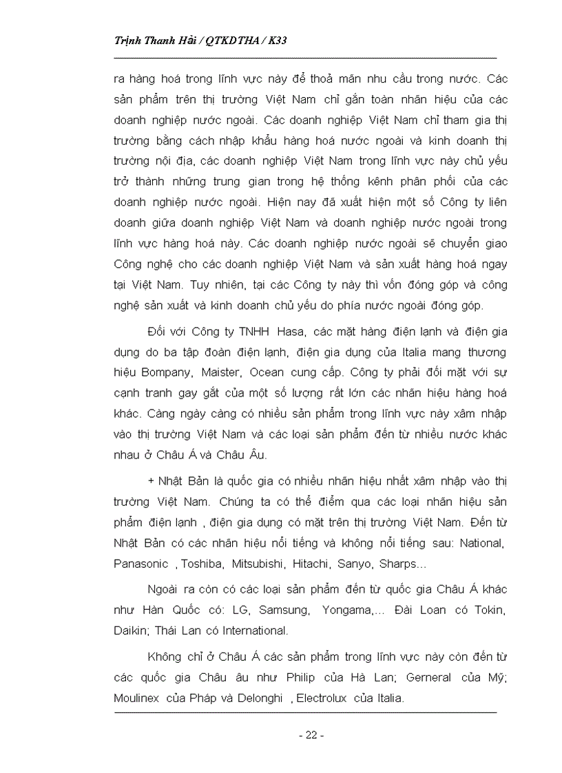 image for page Phân tích tình hình thị trường của Công ty TNHH Hasa 1