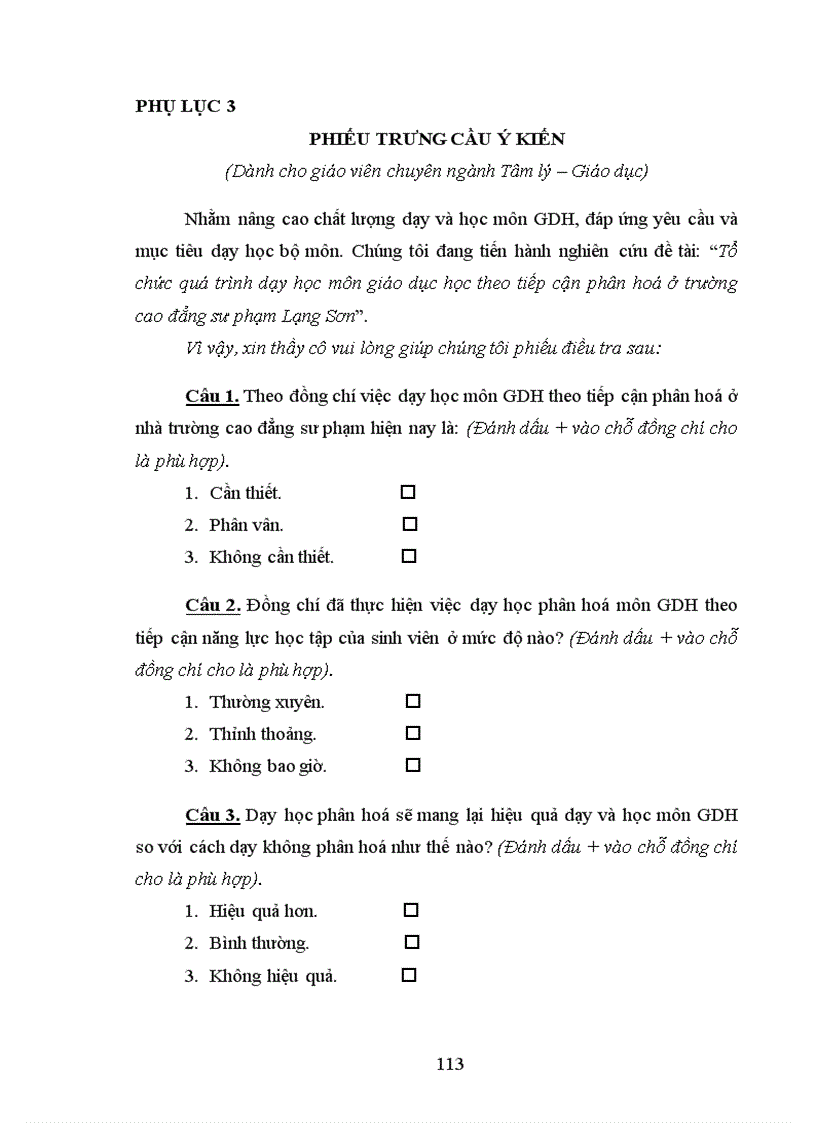 image for page Tổ chức quá trình dạy học môn giáo dục học theo tiếp cận phân hoá ở trường cao đẳng sư phạm Lạng Sơn